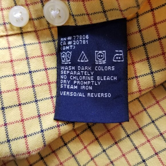 LOT OF 2 TOMMY HILFIGER Button Collar L/S Casual Shirts Yellow XL ~ 4488 - Picture 8 of 13